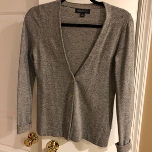 BR Merino Wool V-Neck Cardigan
